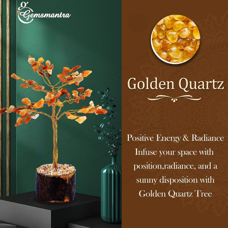 Small Golden Quartz Crystal Tree