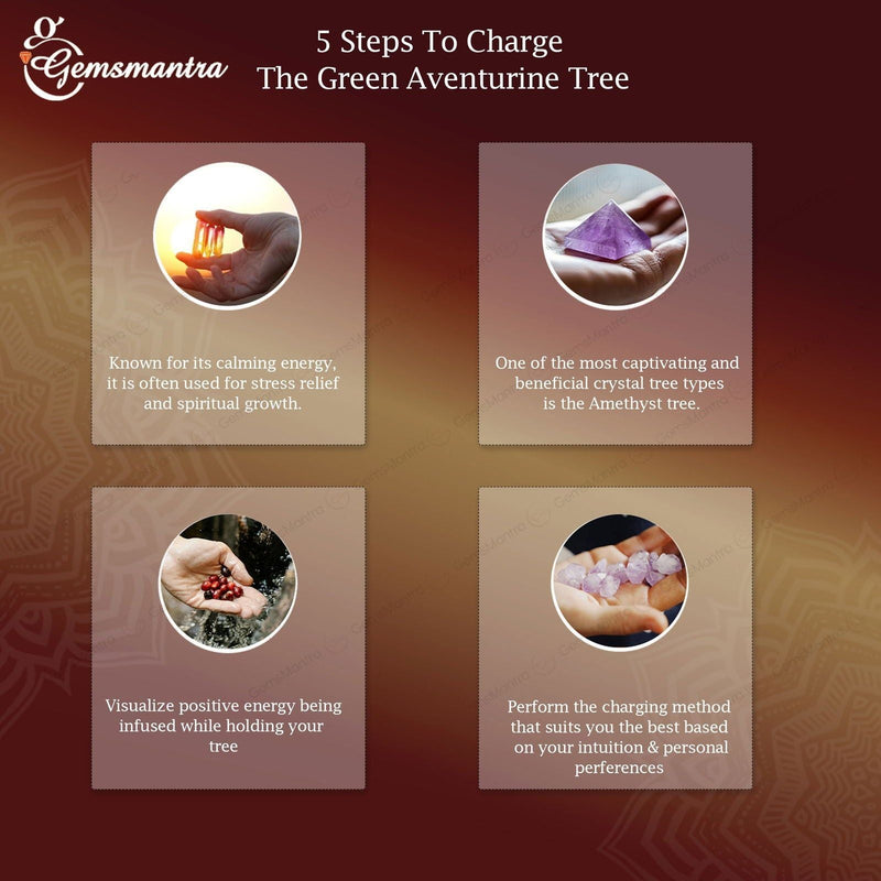 Small Green aventurine Crystal Tree