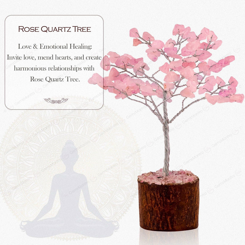 Small Rose-quartz Crystal Tree
