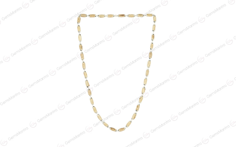 Silver Radhe Naam Tulsi Mala