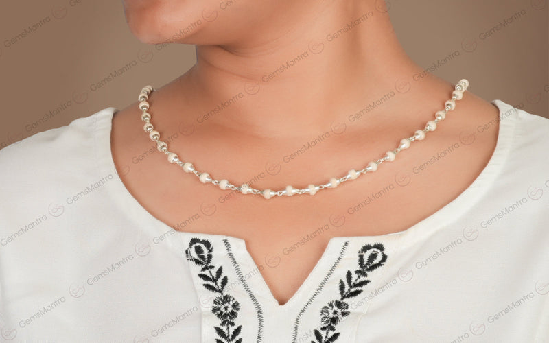 Silver Tulsi Mala