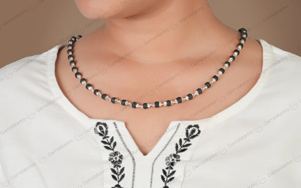 Tulsi Mala Silver Ultra Wide