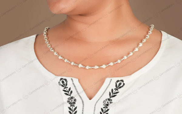 Black Tulsi Mala Silver