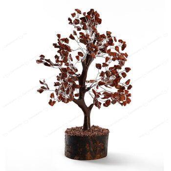 Wooden Red Jasper Crystal Tree
