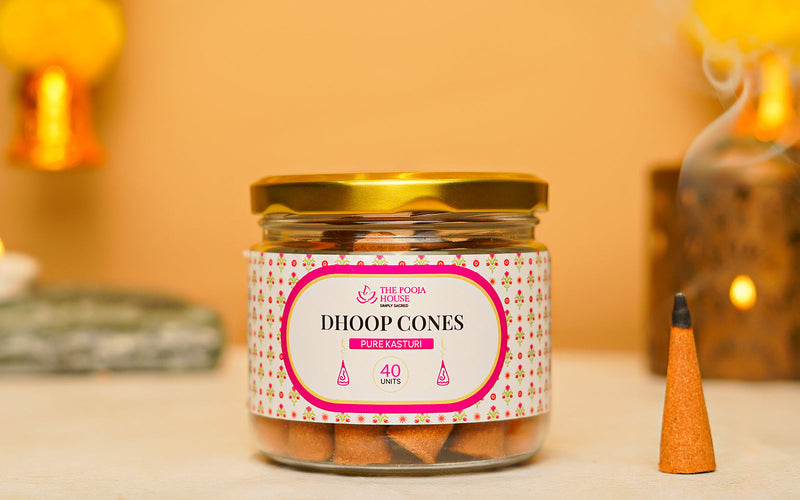 Dhoop Cones - Pure Kasturi - 40 Cones