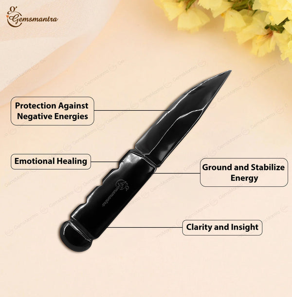 The Black Obsedian Predator Knife