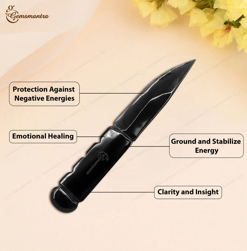 The Black Obsedian Predator Knife